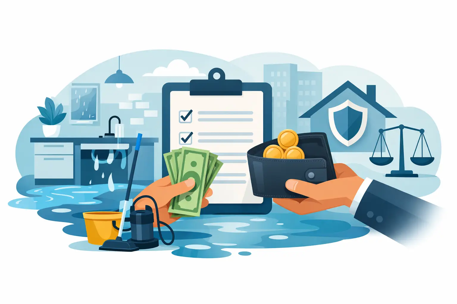 Who Pays Water Cleanup After a Leak or Flood?