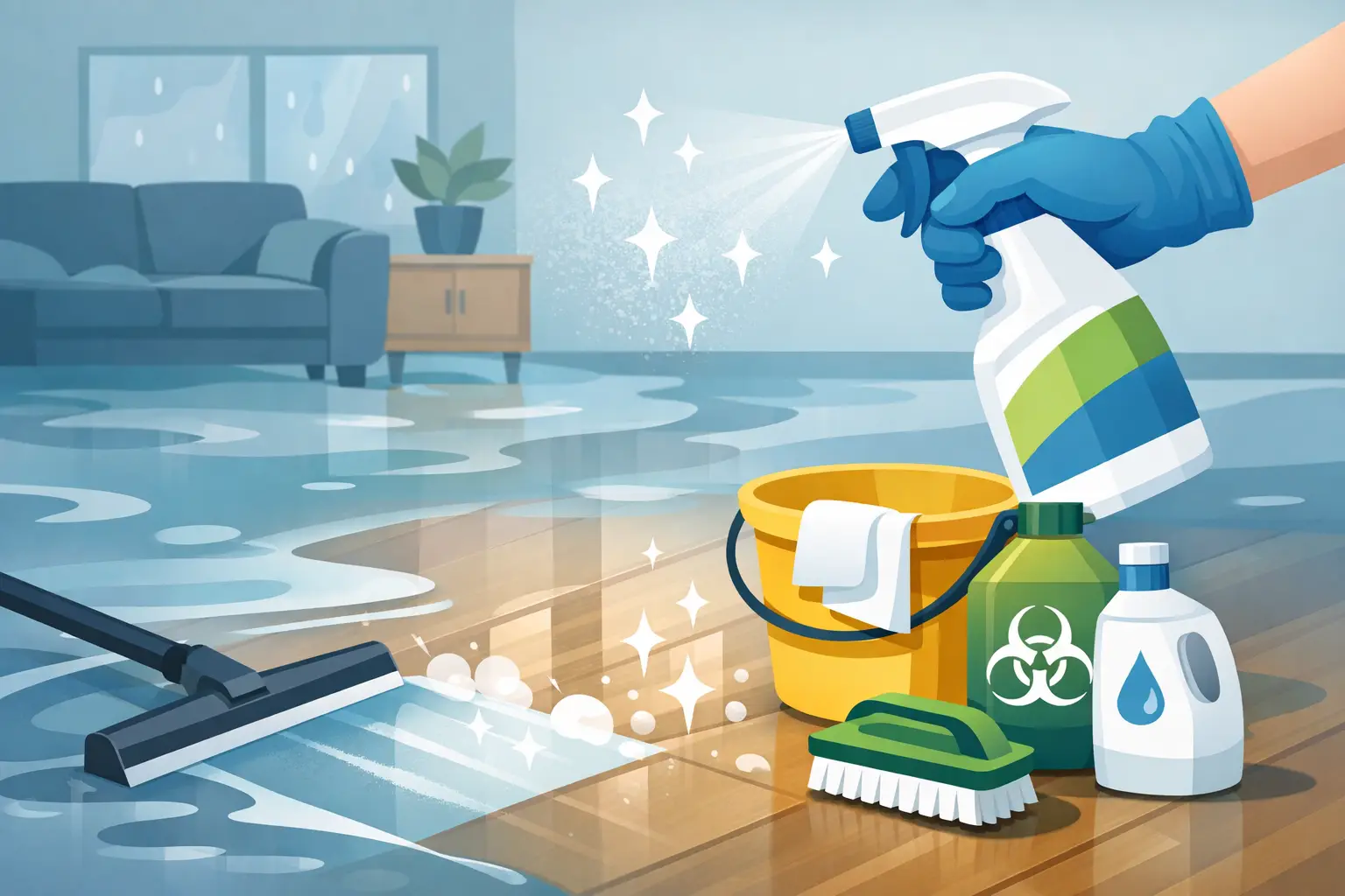 How to Disinfect Flooded Flooring Safely